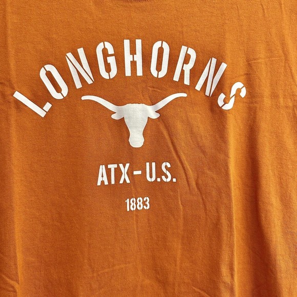 Longhorn Apparel Mens T Shirt Short Sleeve Crew Neck 100% Cotton Orange Size 2XL - Picture 3 of 5